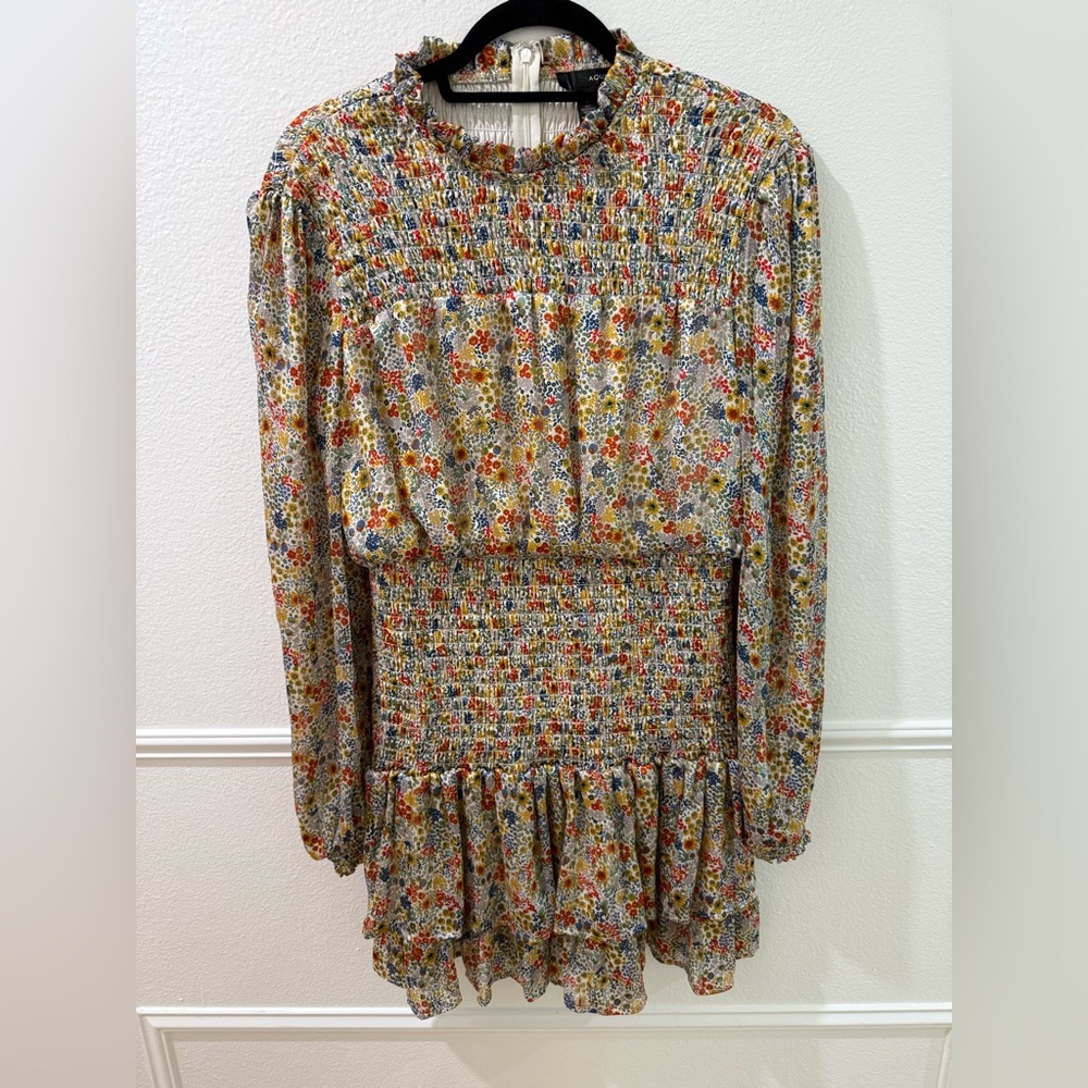 Aqua Multicolor Smocked Blouse